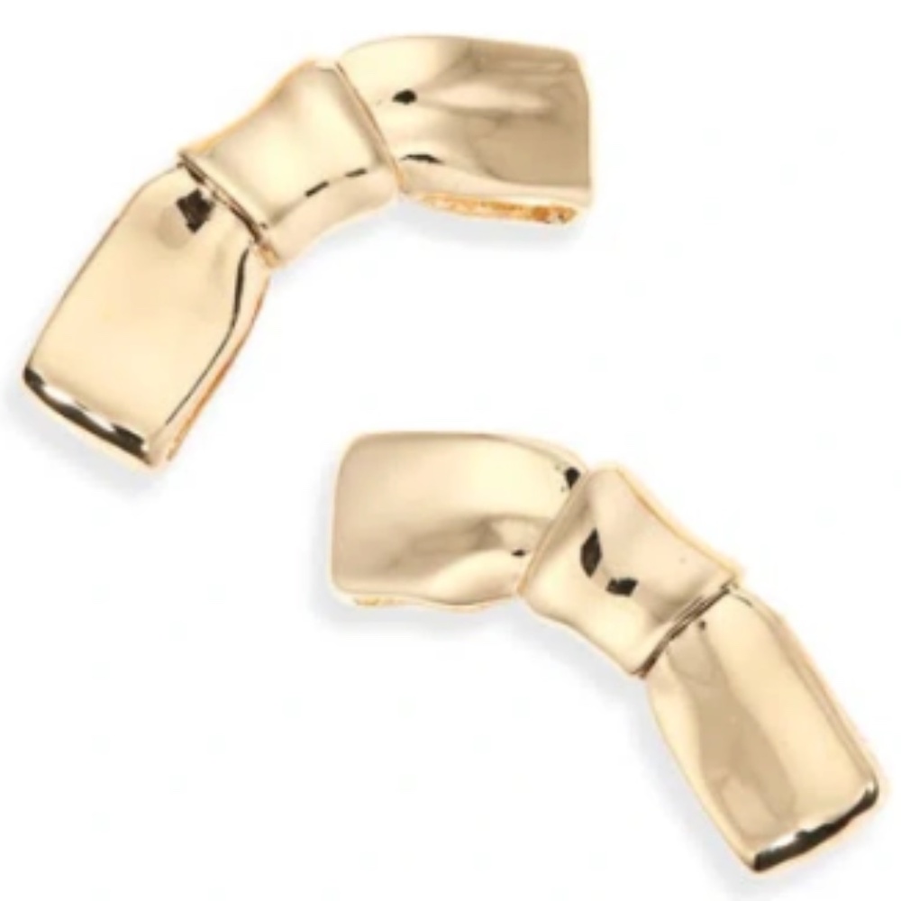 NWT - Open Edit- Curved Bow Earrings
